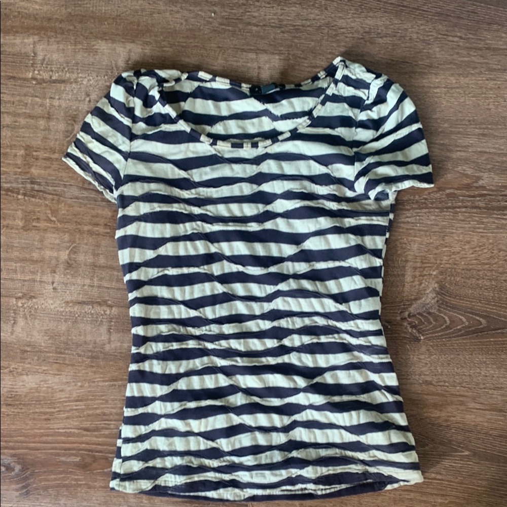 Forever 21 Blue Fitted Short Sleeve T-Shirt